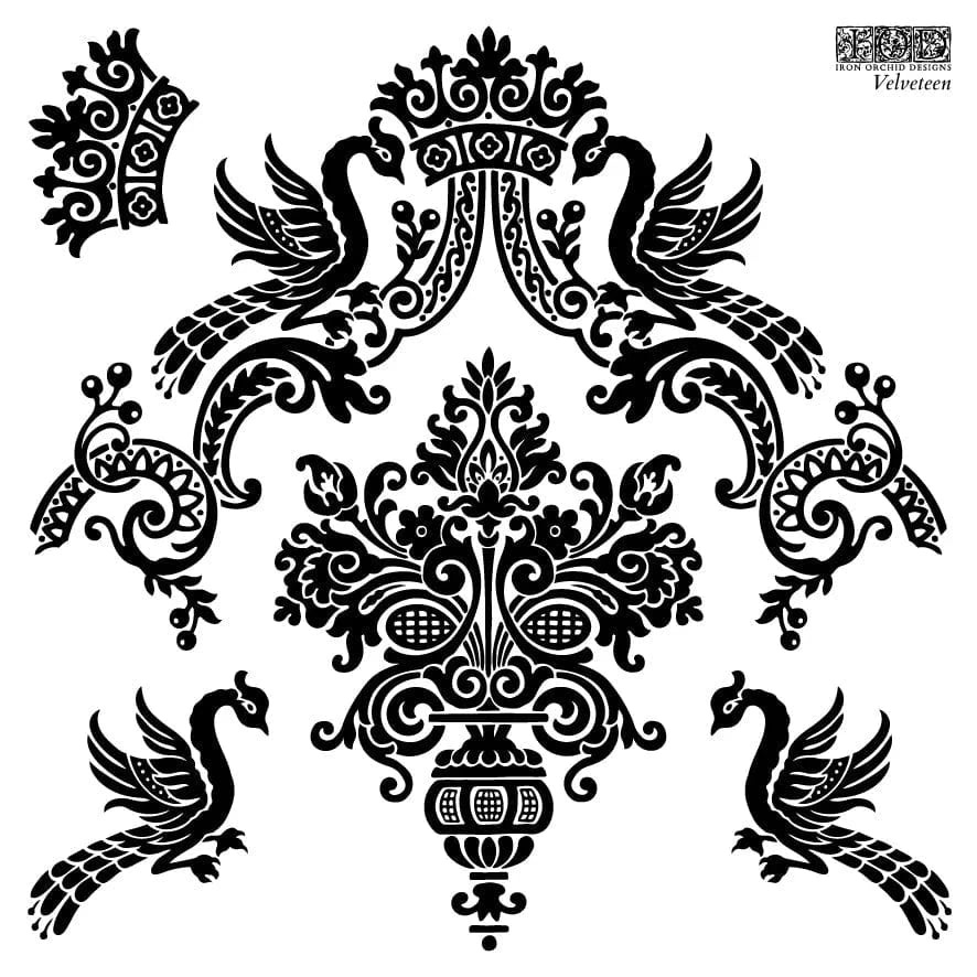 Velveteen 6x6 IOD Stamp (2 sheets)