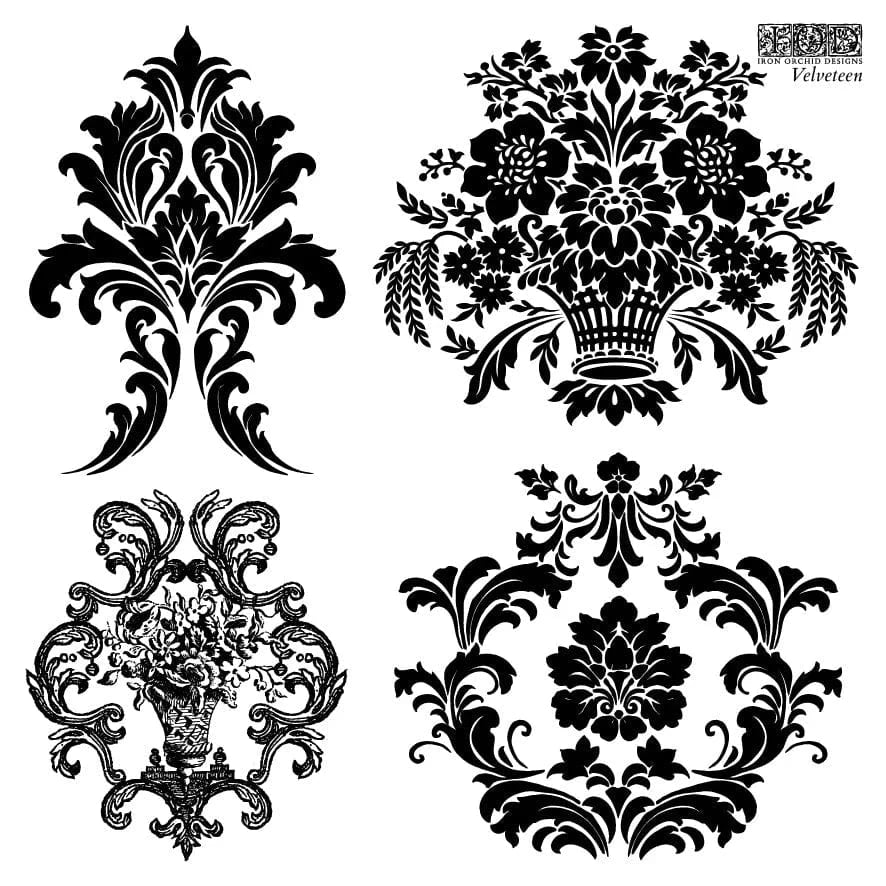 Velveteen 6x6 IOD Stamp (2 sheets)