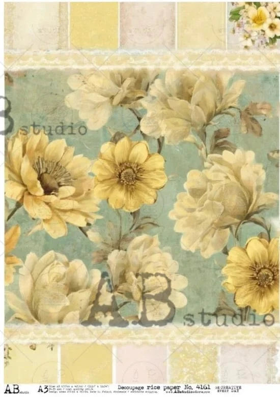 Vintage Summer Floral Multi Decoupage Rice Paper (AB4161)