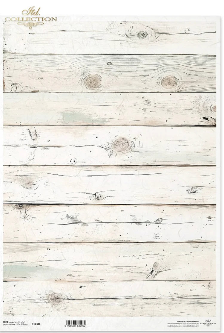 A3 White Wood Decoupage Rice Paper (ITD No. R1434L)