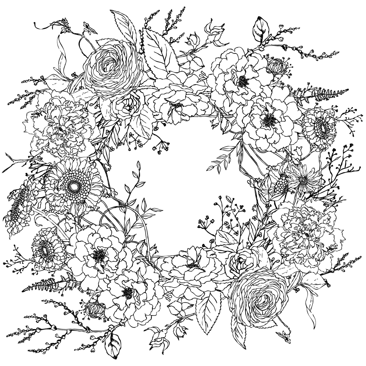 Winter's Song Wreath IOD Transfer 12x16 Pad (4 sheets)