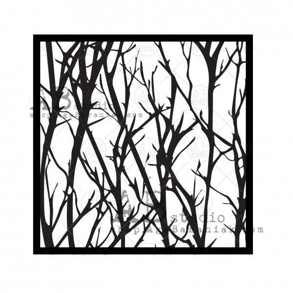 Woodland Silhouette - 6x6 Stencil - ID-170