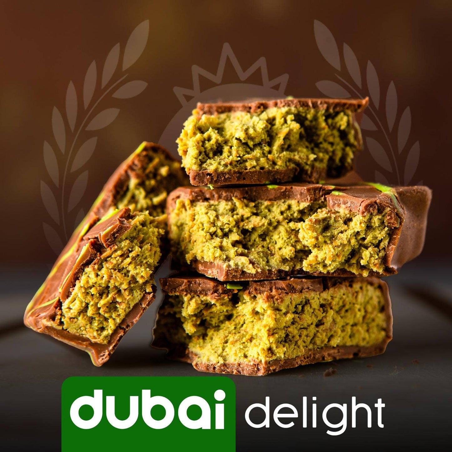 Famous Dubai Chocolate Bar, Premium Pistachio, 3.35 oz