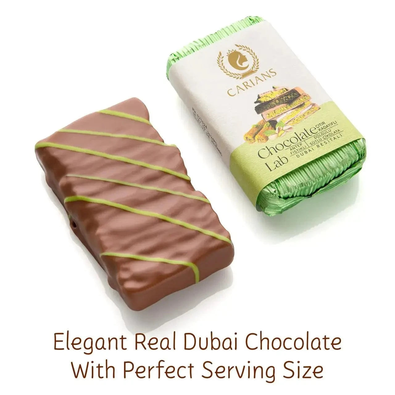 Famous Dubai Chocolate Bar, Premium Pistachio, 3.35 oz