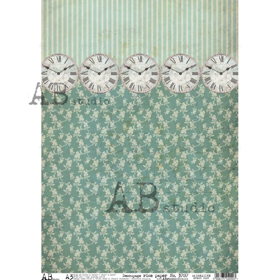 A3 Timeless Decoupage Rice Paper (AB Studio ID-3787)