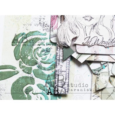 Painterly Rose Duo - 6x6 Stencil - ID-135