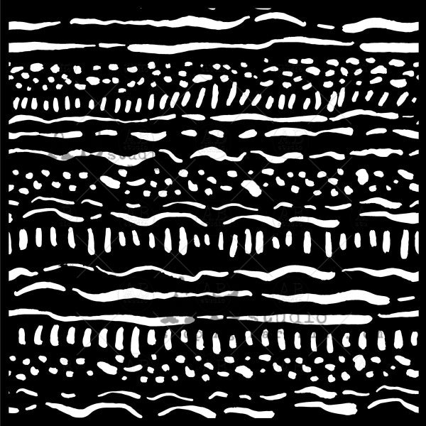 Abstract Rhythm - 6x6 Stencil - ID-457