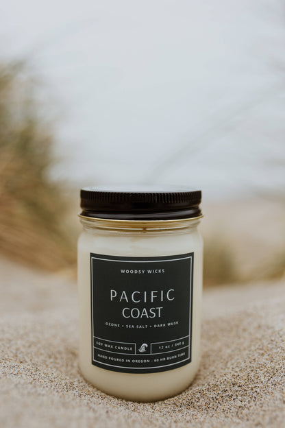 Pacific Coast Candle - Soy Wax - 12oz Oregon Washington Cali
