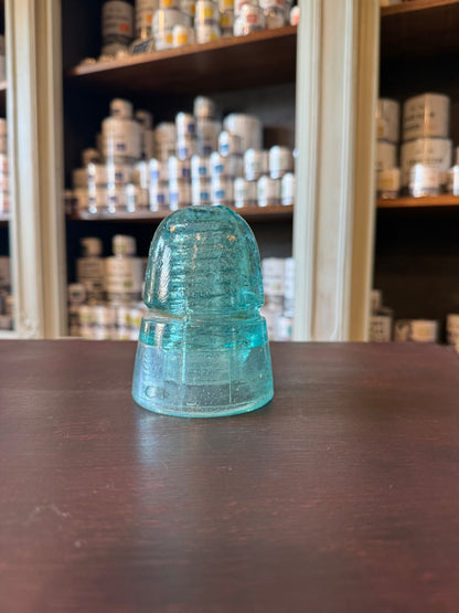 Vintage Light Blue Glass Insulator