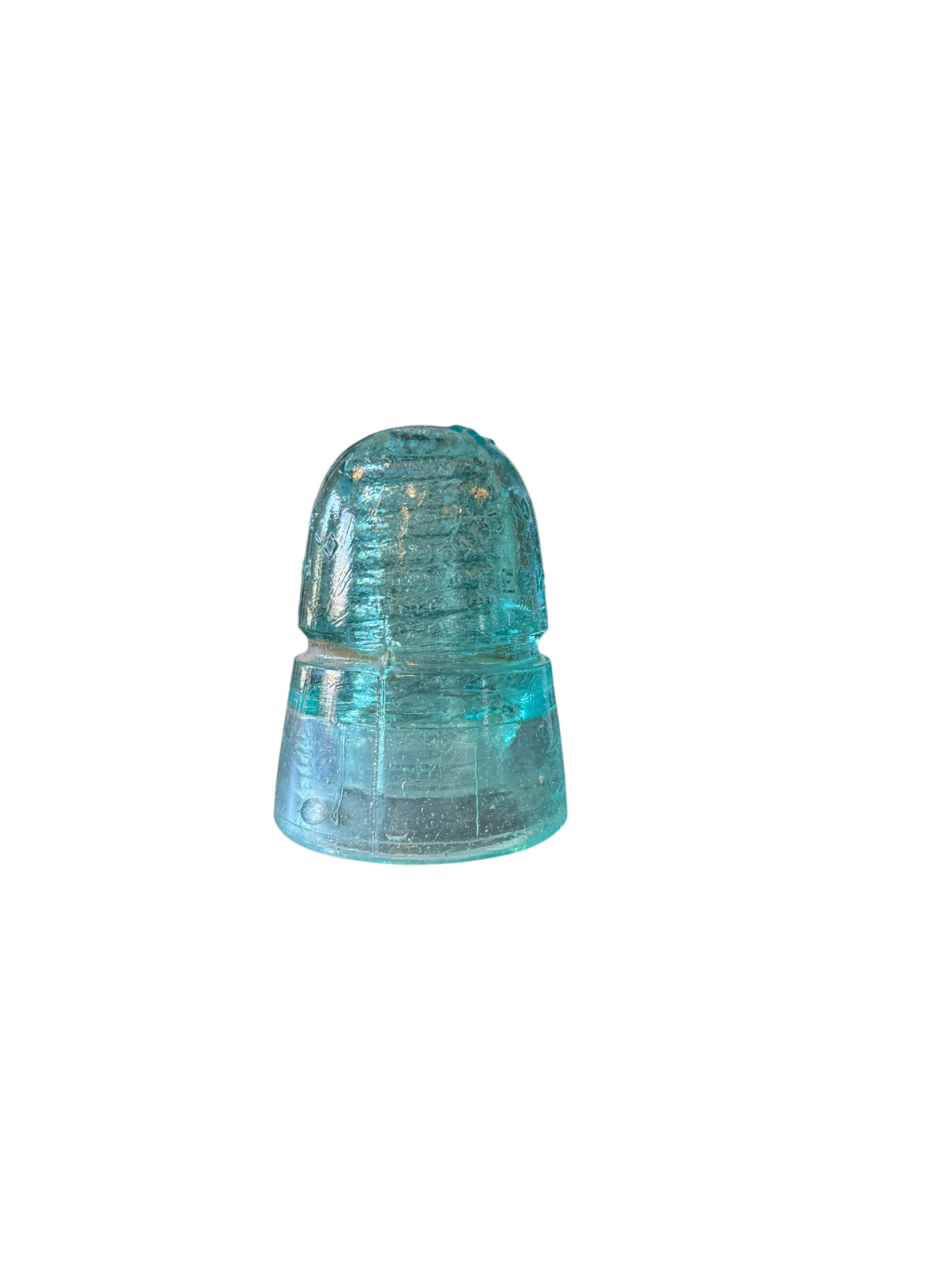 Vintage Light Blue Glass Insulator