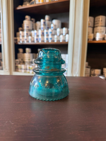 Vintage Aqua Glass Utility Insulator