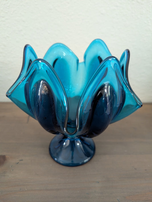Vtg. Viking "Blunique" Handkerchief Vase