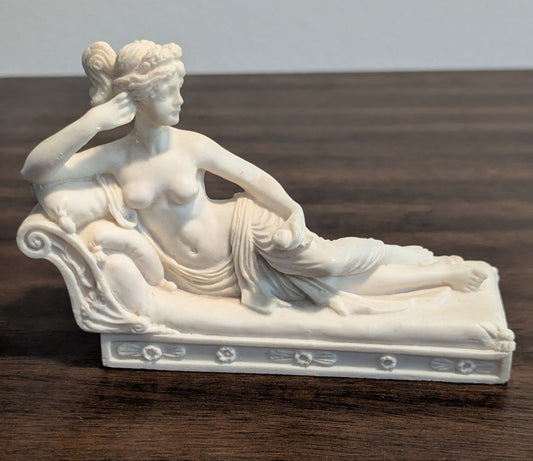 Vtg. "Pauline Bonaparte" Alabaster Statue