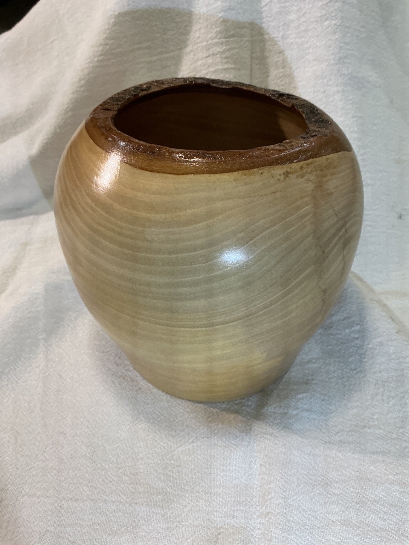 Olive Wood live edge vase