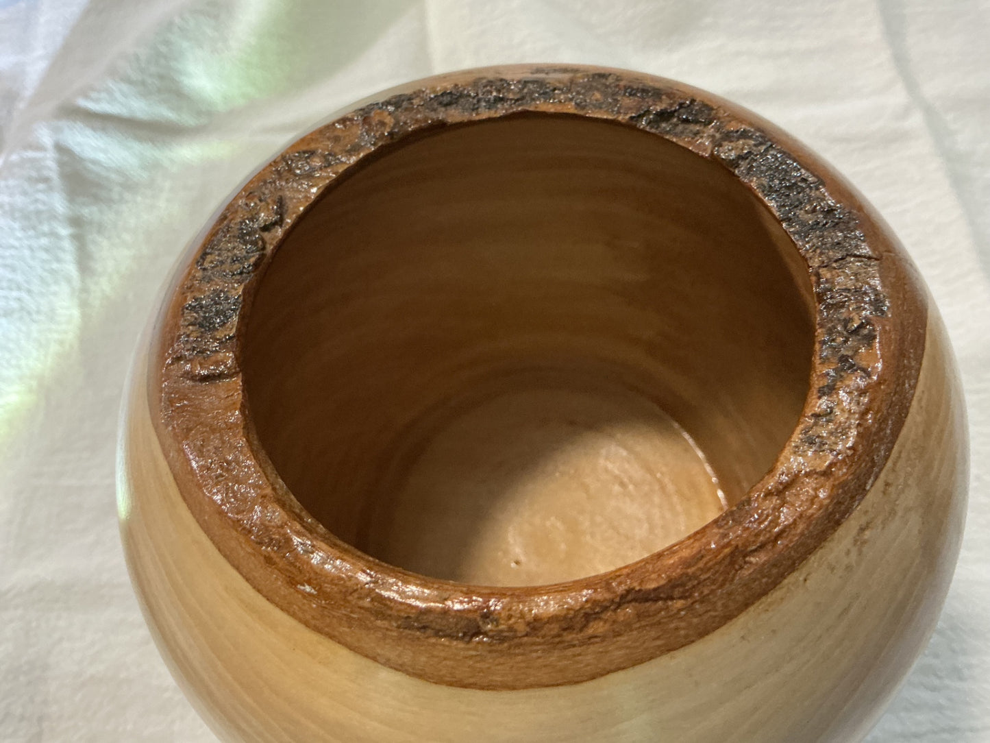 Olive Wood live edge vase
