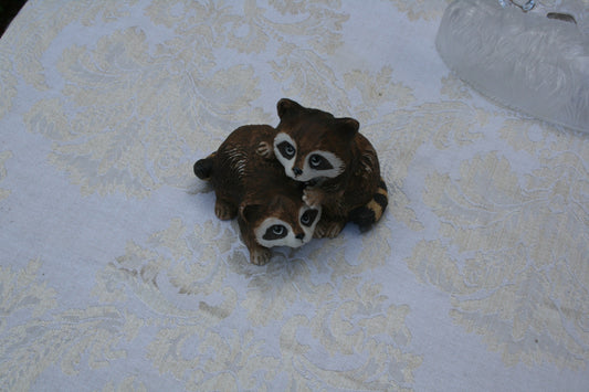 Homco raccoons figurine
