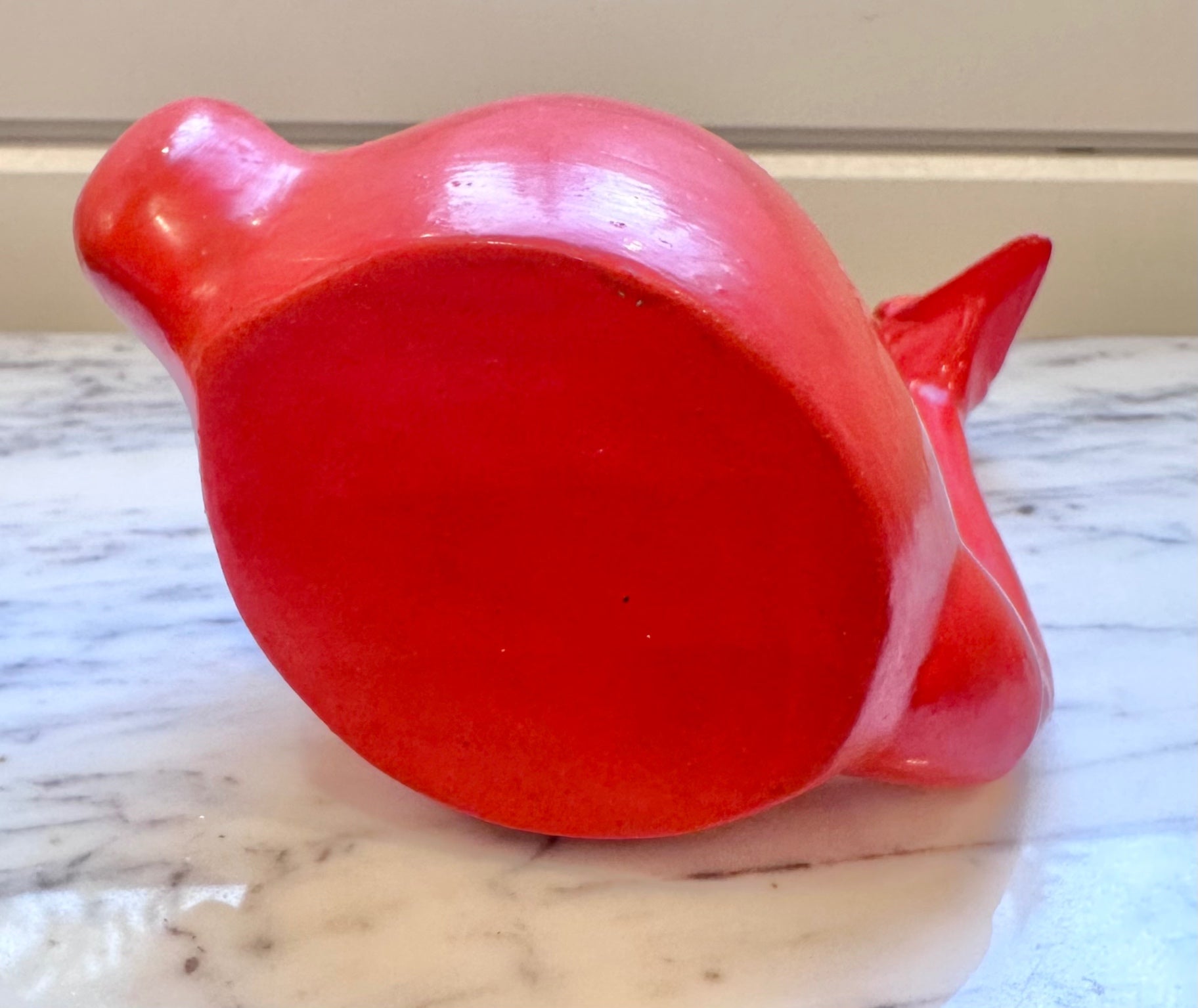 Mid-century bright orange goose planter