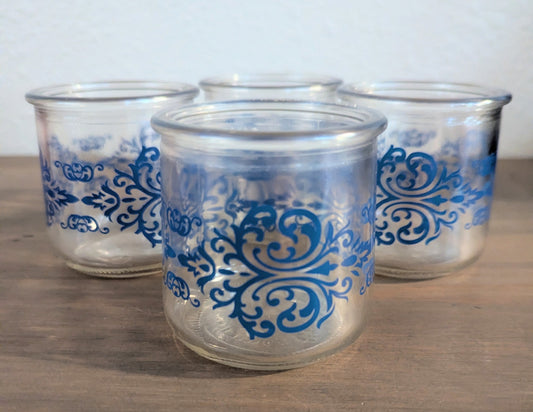 Vtg. Limited Oui by Yopait Yogurt jars (4)