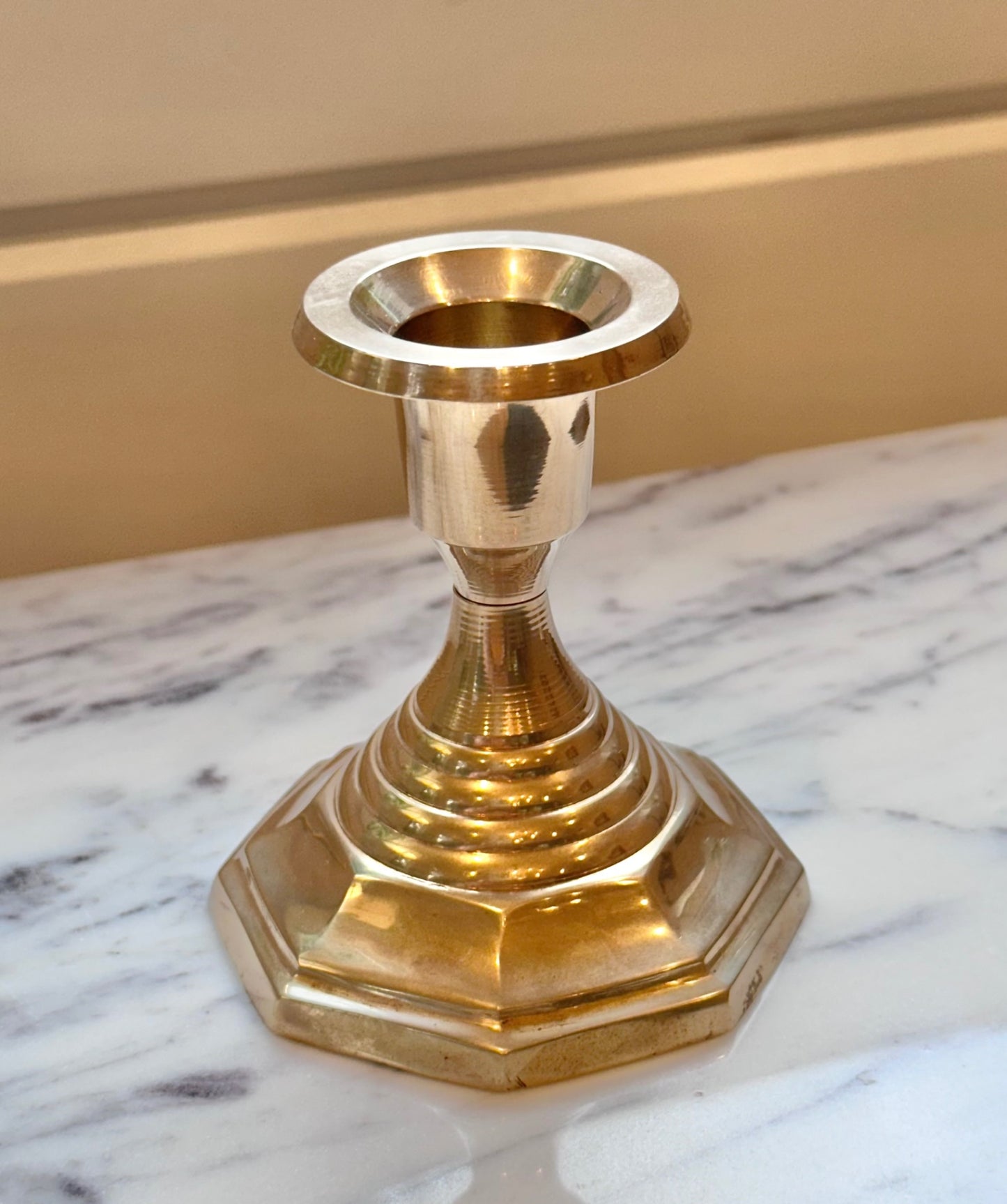Single Brass Candle Holder