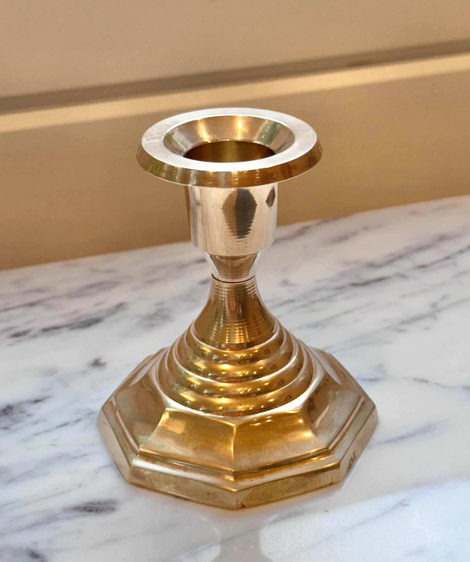 Single Brass Candle Holder