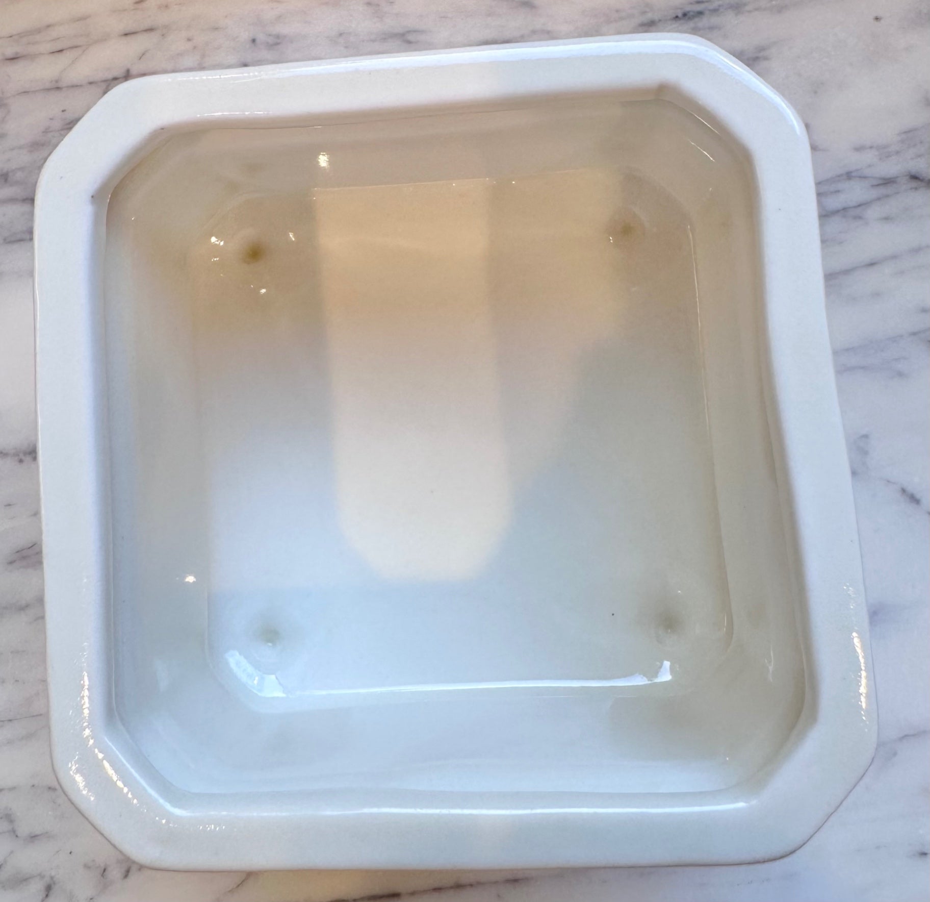 Vintage white porcelain footed planter