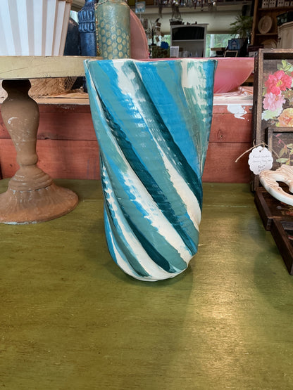 Mark Horiuchi Decorative Vase Blue and White