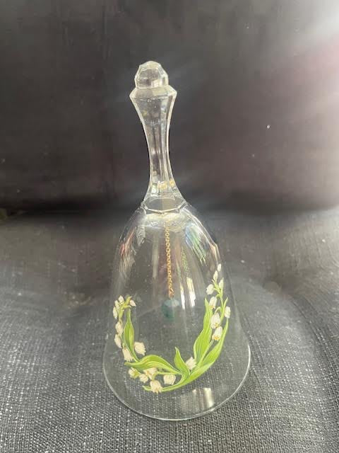 Glass Bell with Floral Motif 