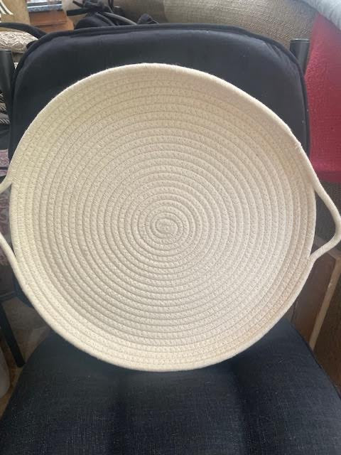 Woven Fabric  Decorative Tray 15" 