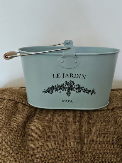 Blue metal pail
