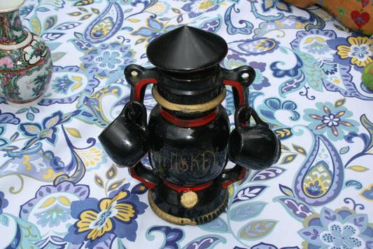 Victoria Ceramics "Whiskey" decanter and cups