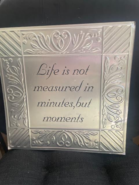 Tin Type Wall Decor "Life" 12x12" 