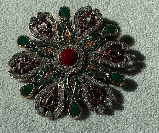 Colorful Rhinestone Brooch