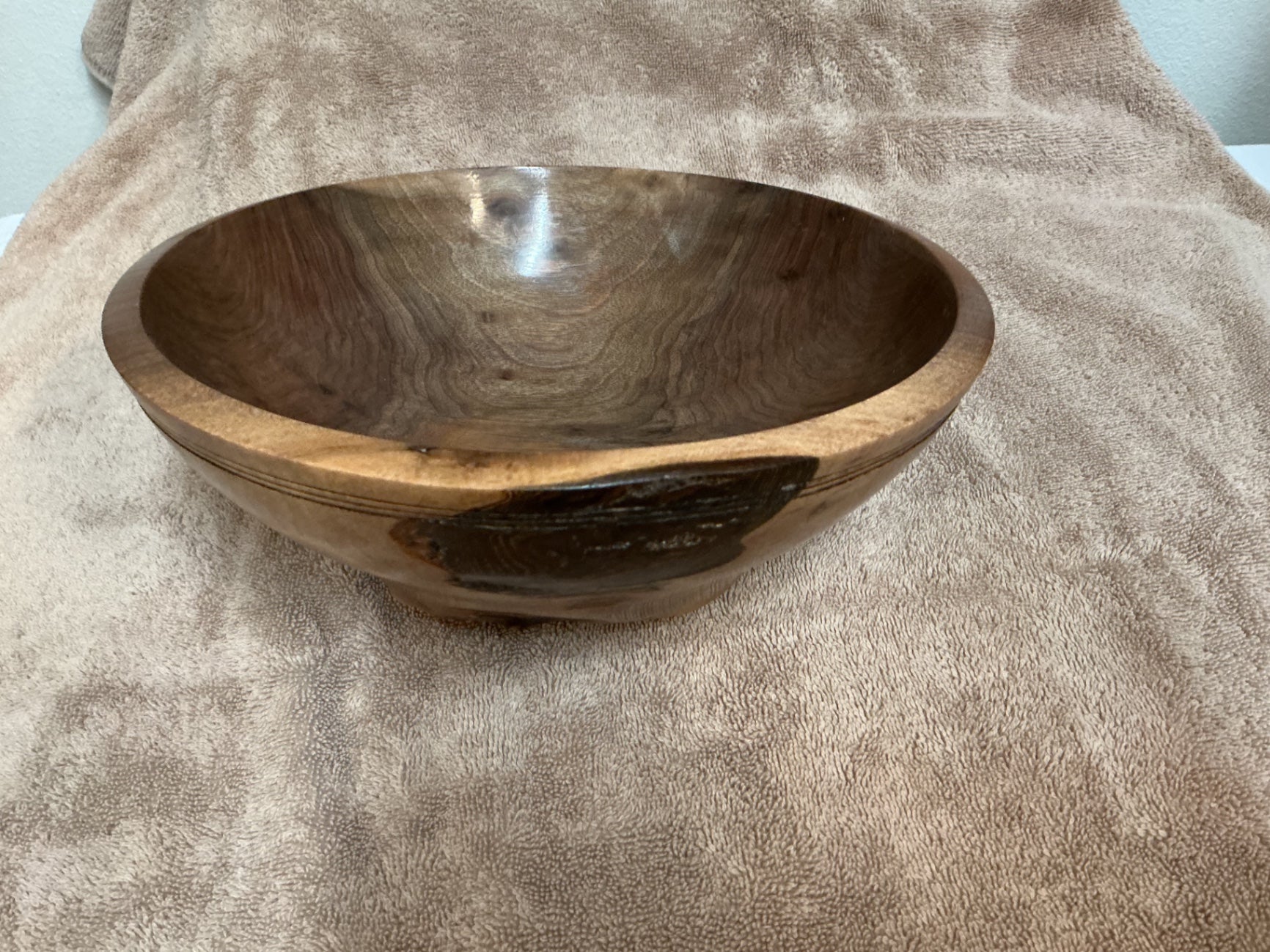 WALNUT BOWL w/ beautiful inclusions