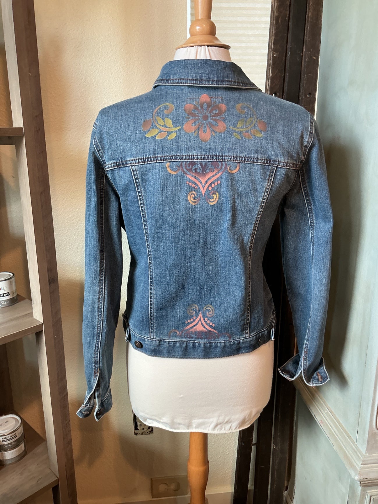Denim jacket painted 