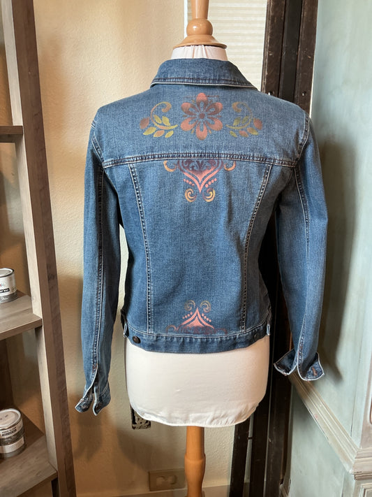 Denim jacket painted 