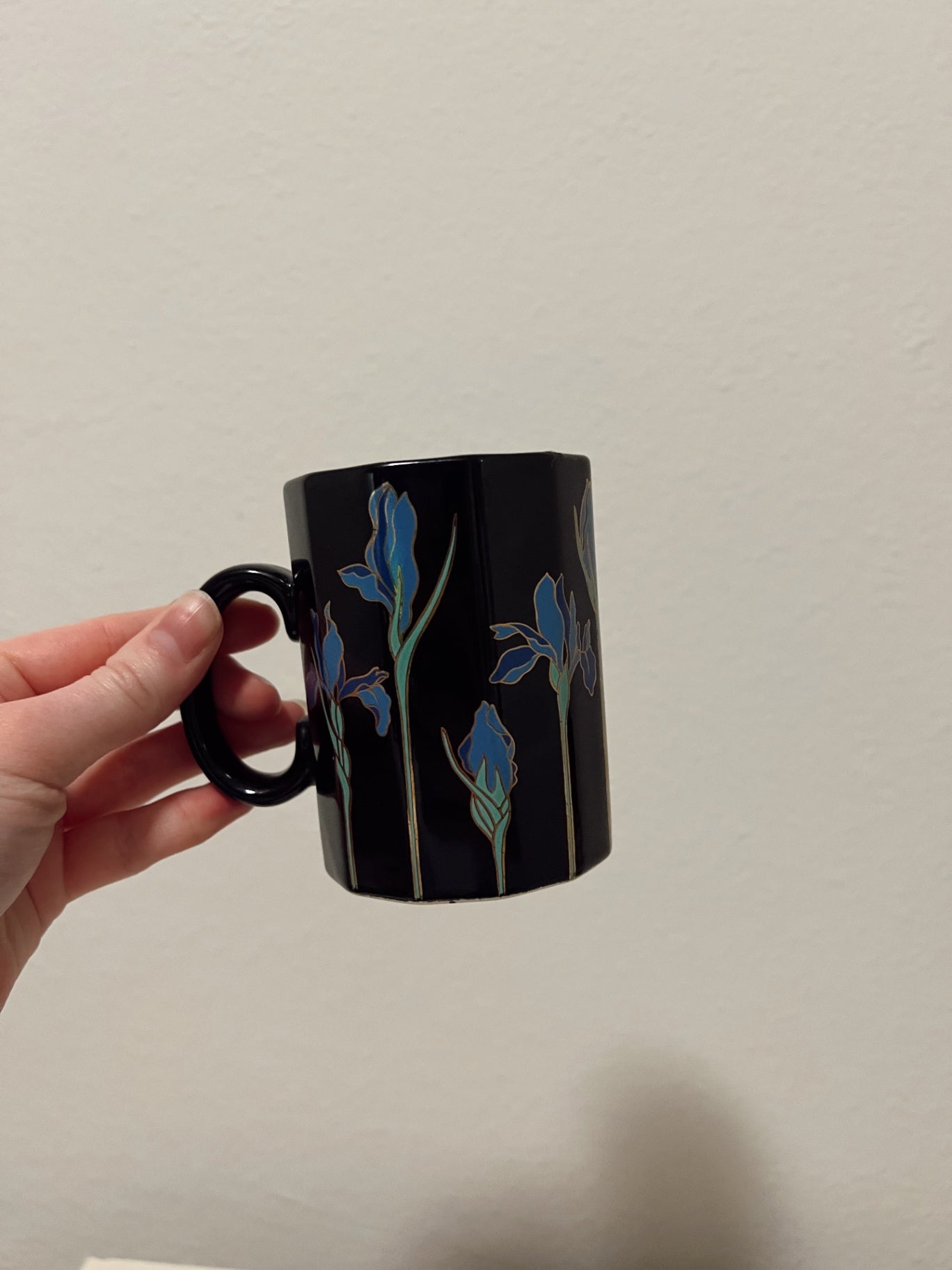 Vintage Otagiri Blue Iris Mug