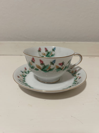 Vintage Aladdin Hollandia Pattern Teacup and Saucer