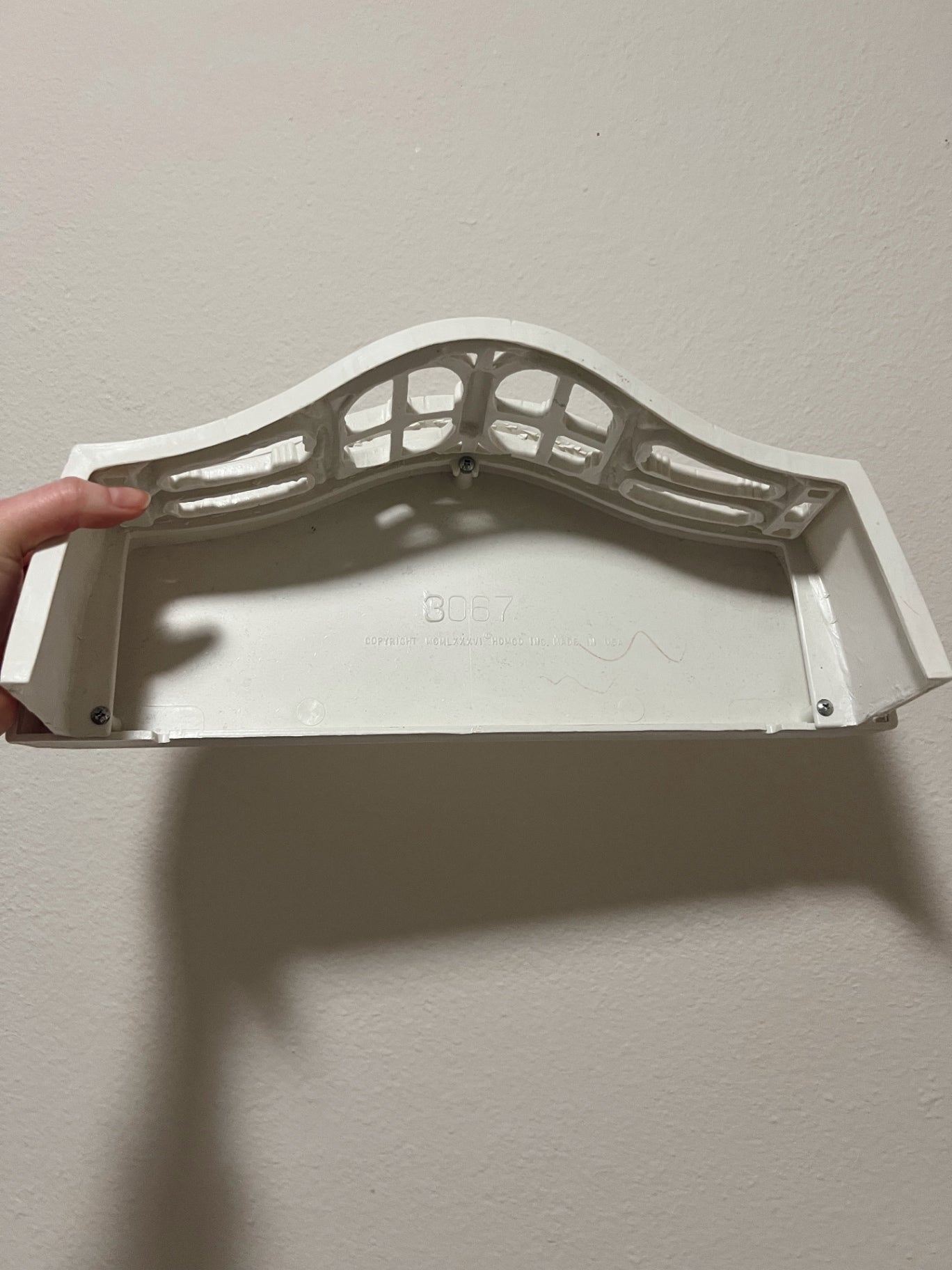 Vintage Homco Syroco White Wall Shelf