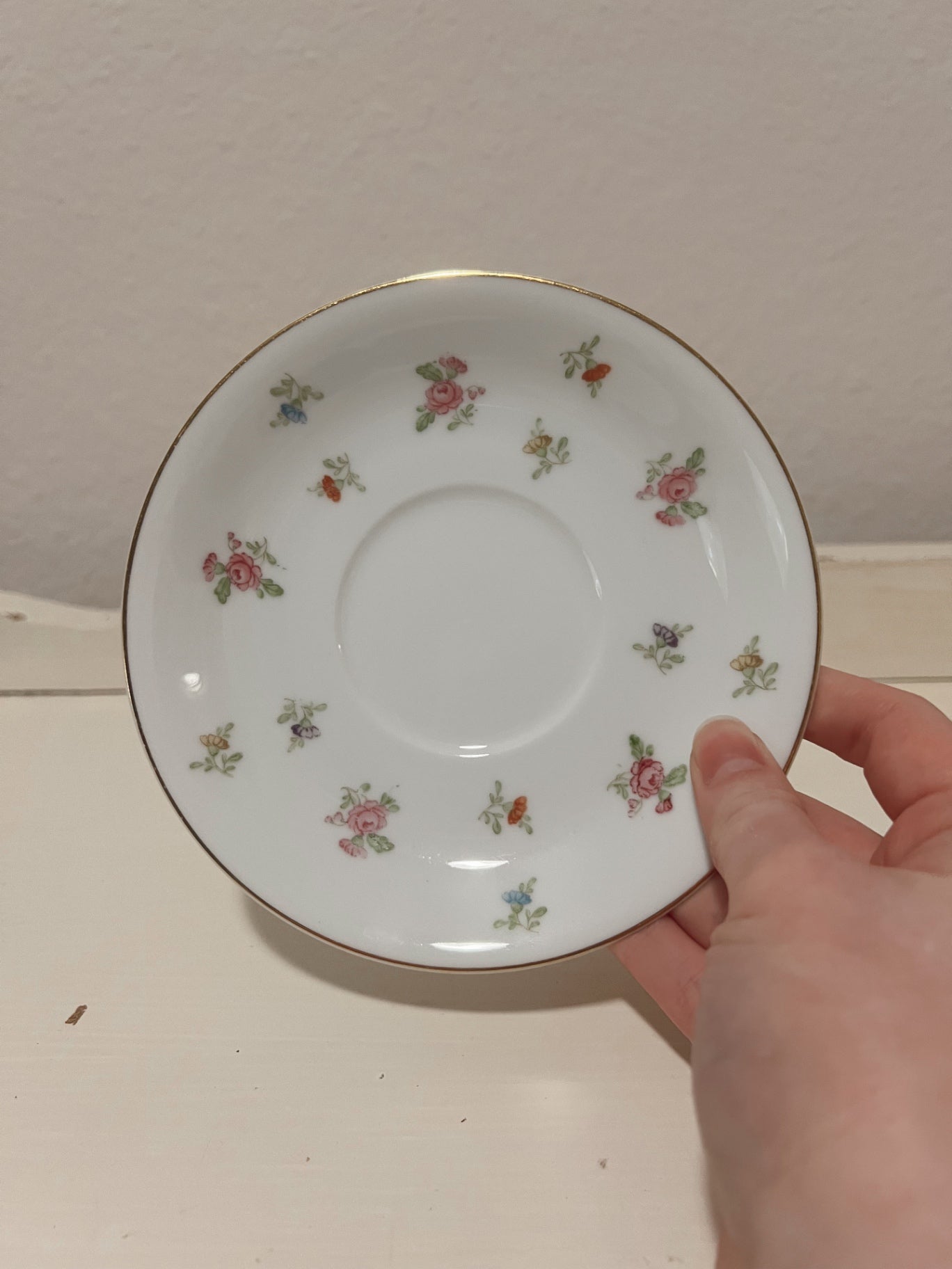 Vintage Noritake Floral Teacup and Saucer