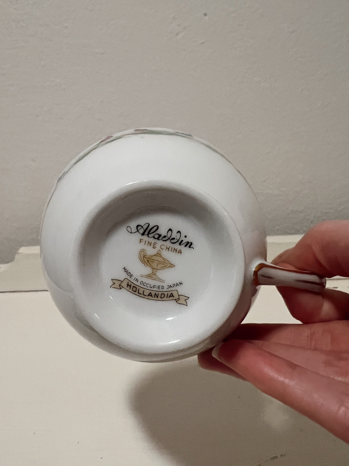 Vintage Aladdin Hollandia Pattern Teacup and Saucer