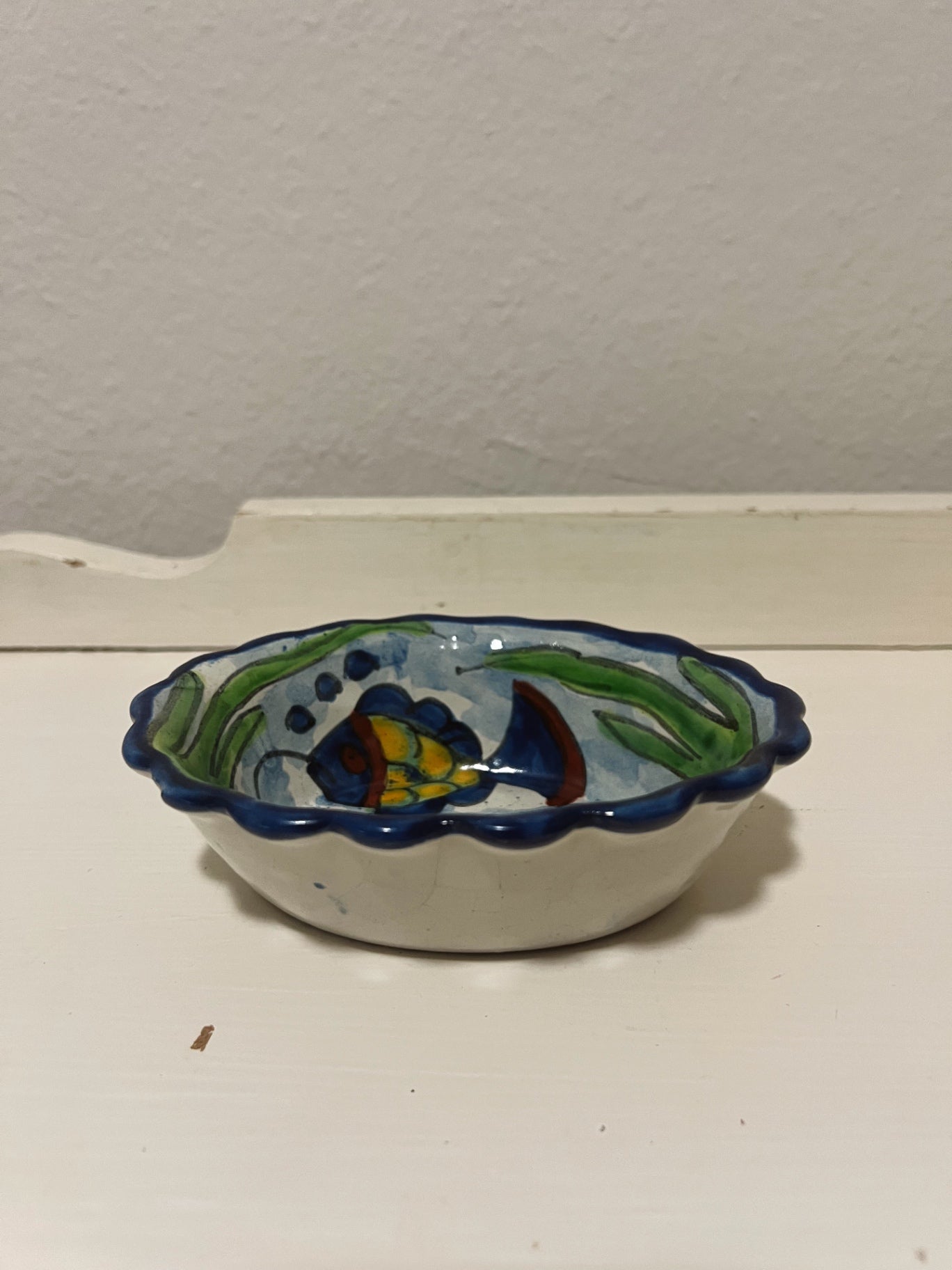 Colorful Fish Pottery Dish Handmade in Mexico 
