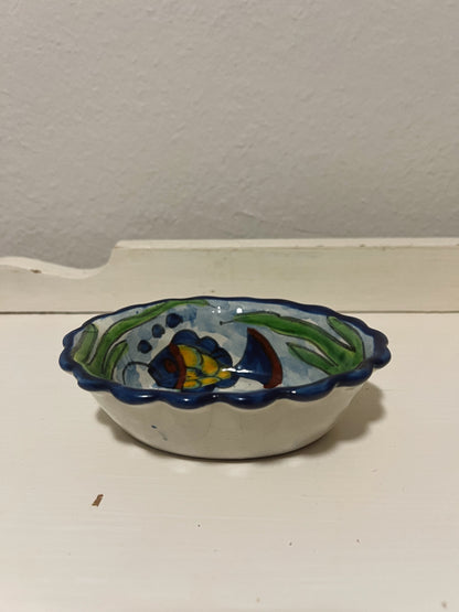 Colorful Fish Pottery Dish Handmade in Mexico 