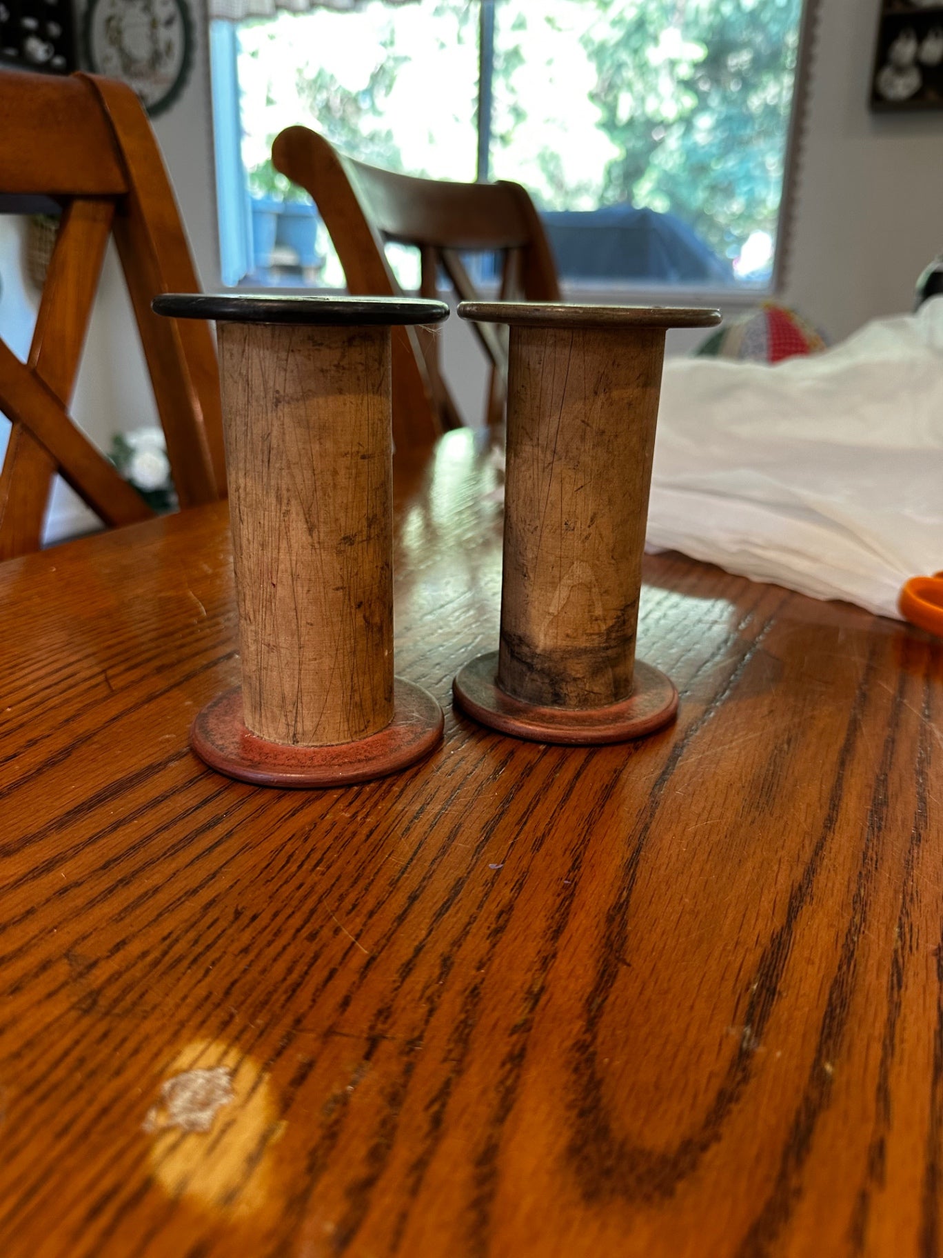 Vintage wood spools