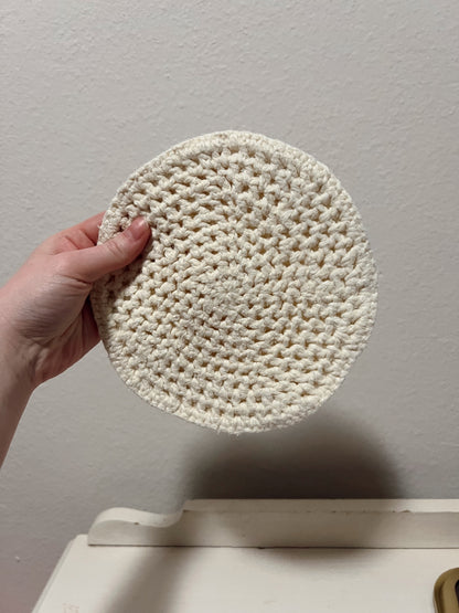 Cream Crochet Hotpad 