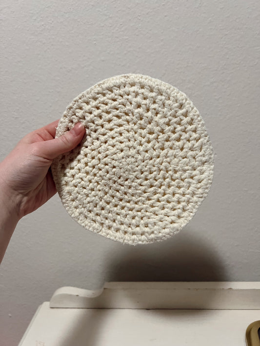Cream Crochet Hotpad 