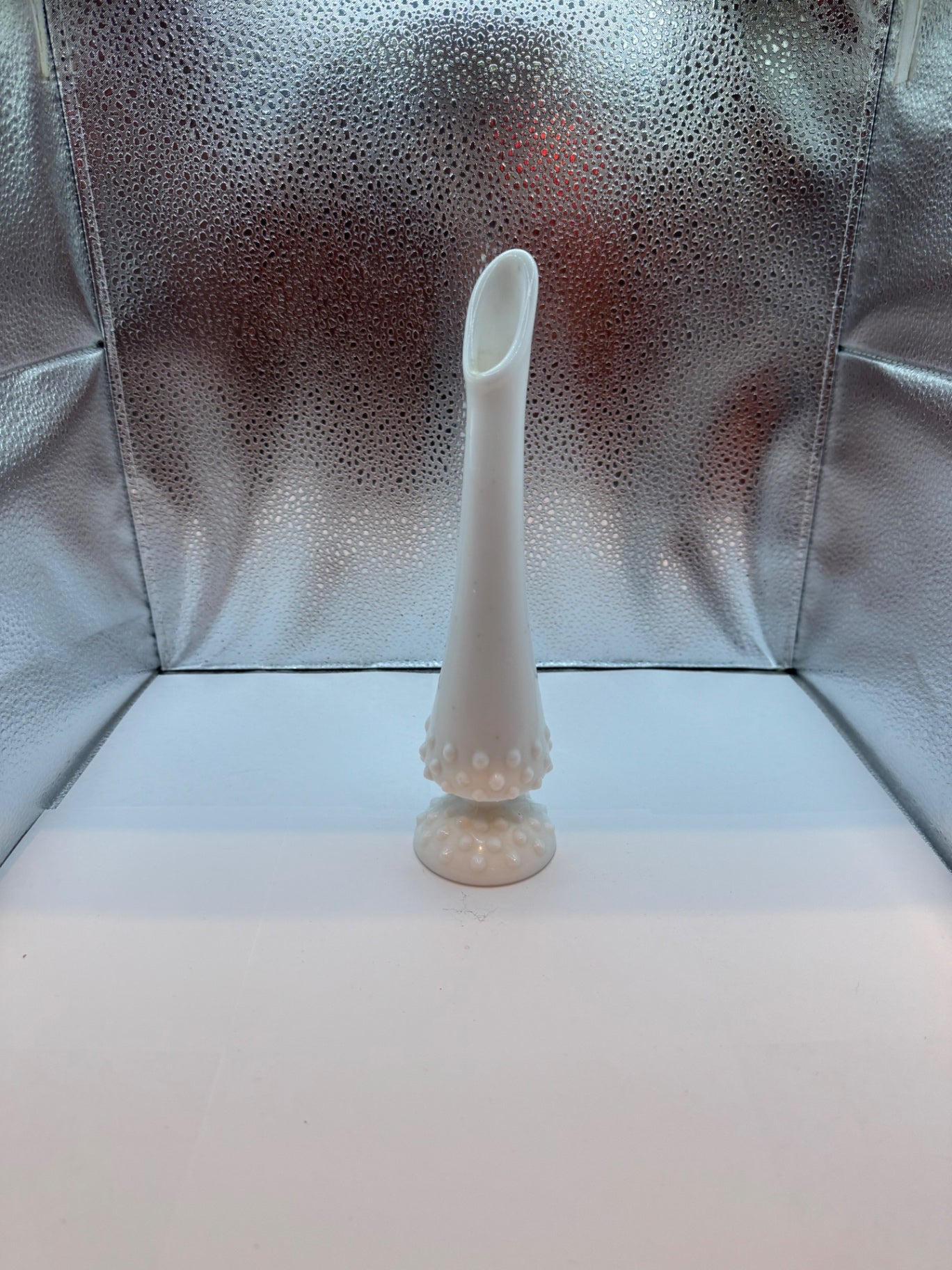 Swung Milk Glass Vase