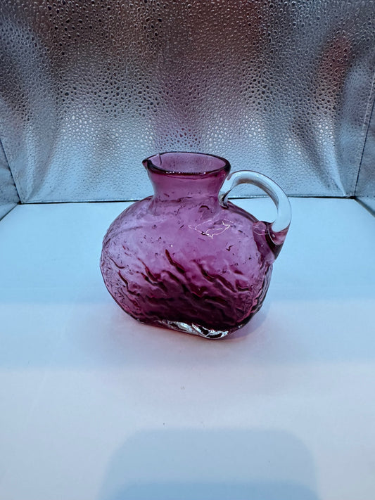Vintage Glass Purple Pitcher