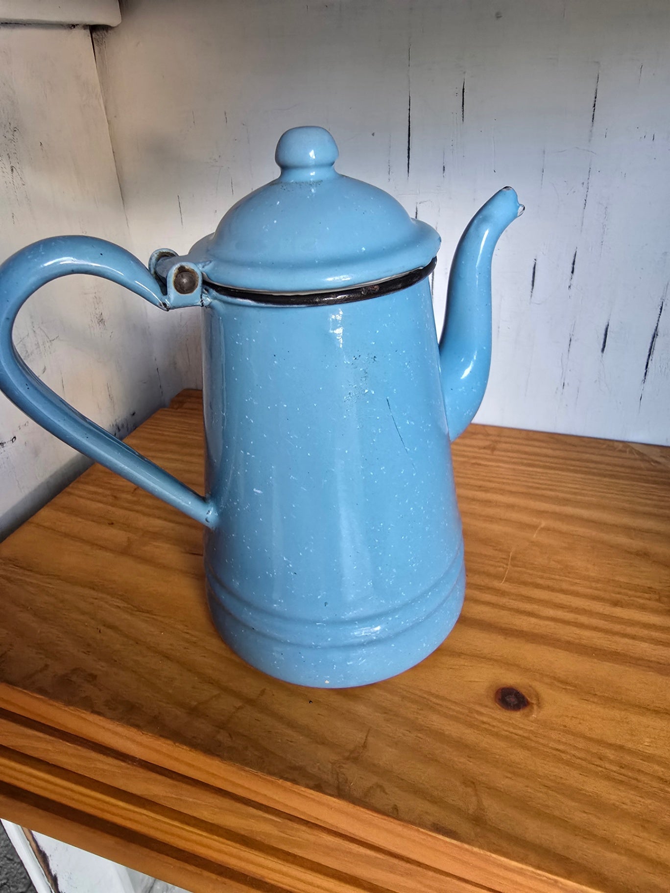Vintage Enamel Teapot