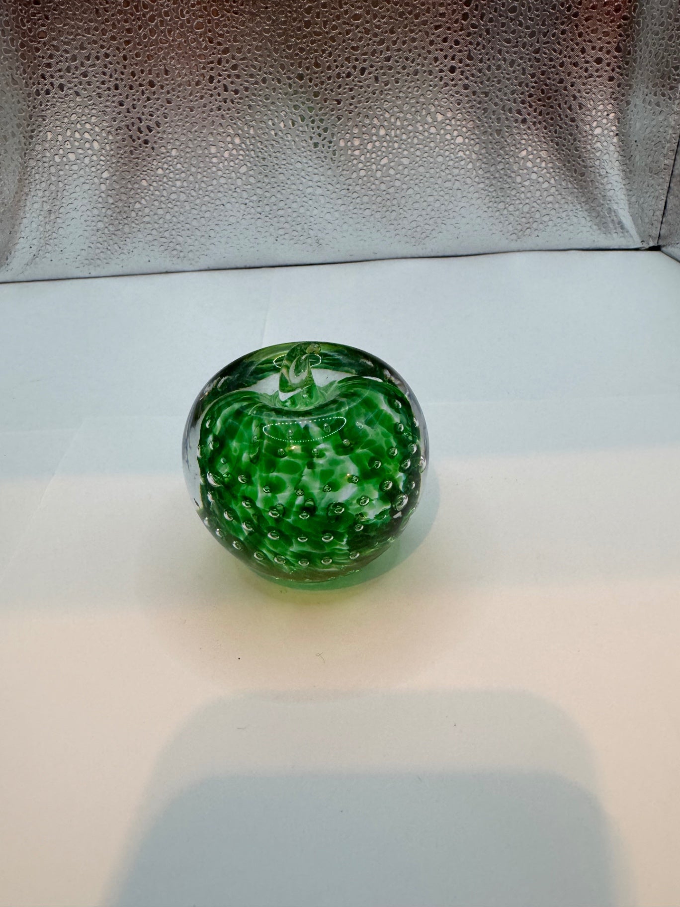 Green glass apple