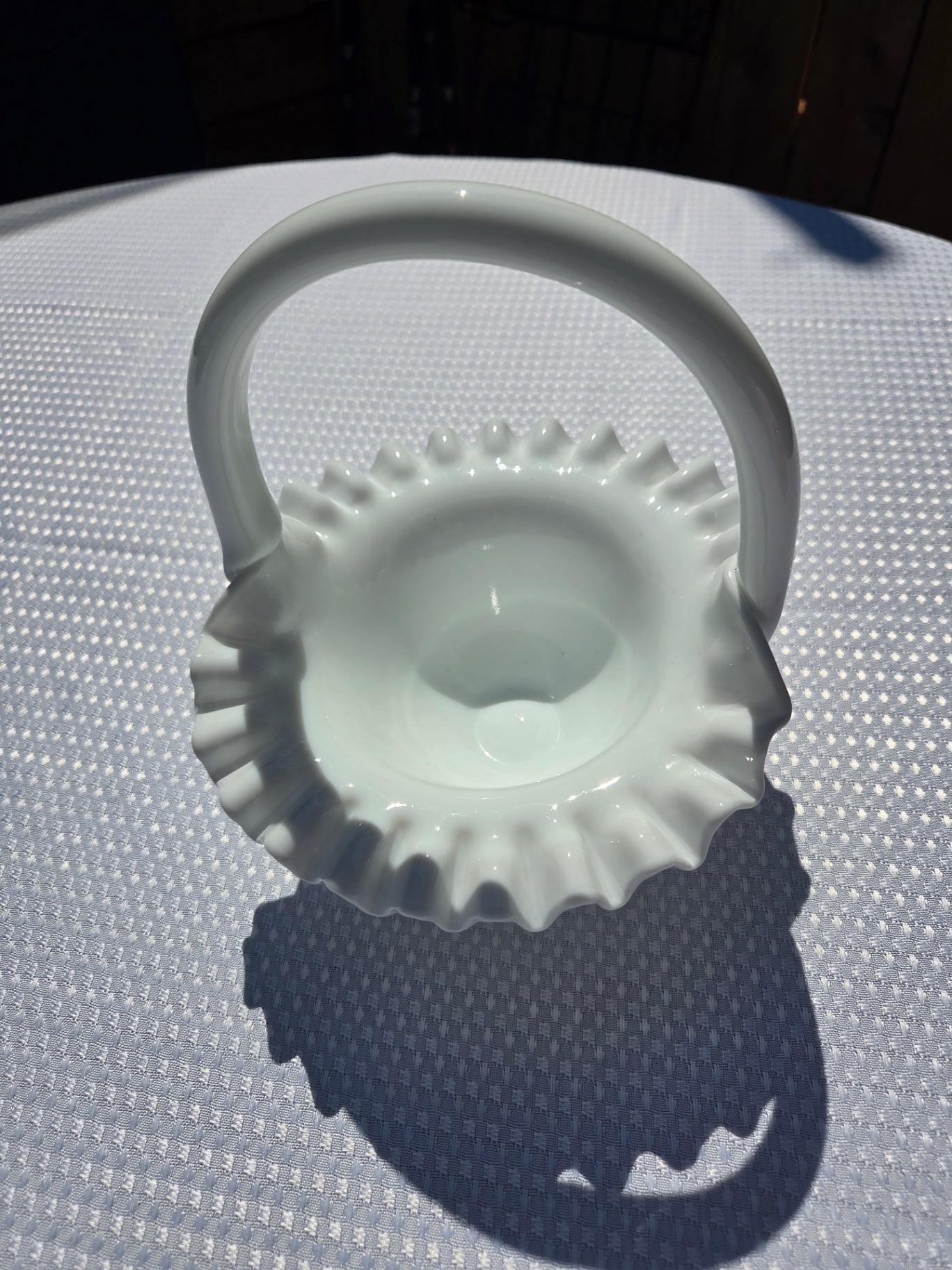 Fenton hobnail basket 